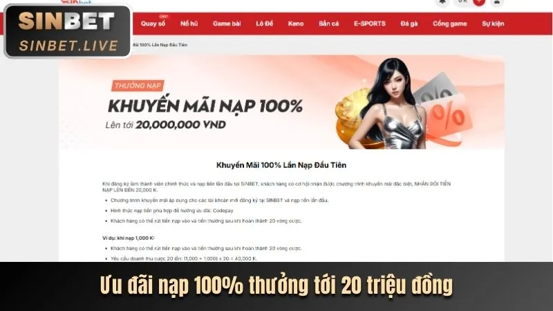 Khuyến mãi chào mừng thành viên mới 95win casino